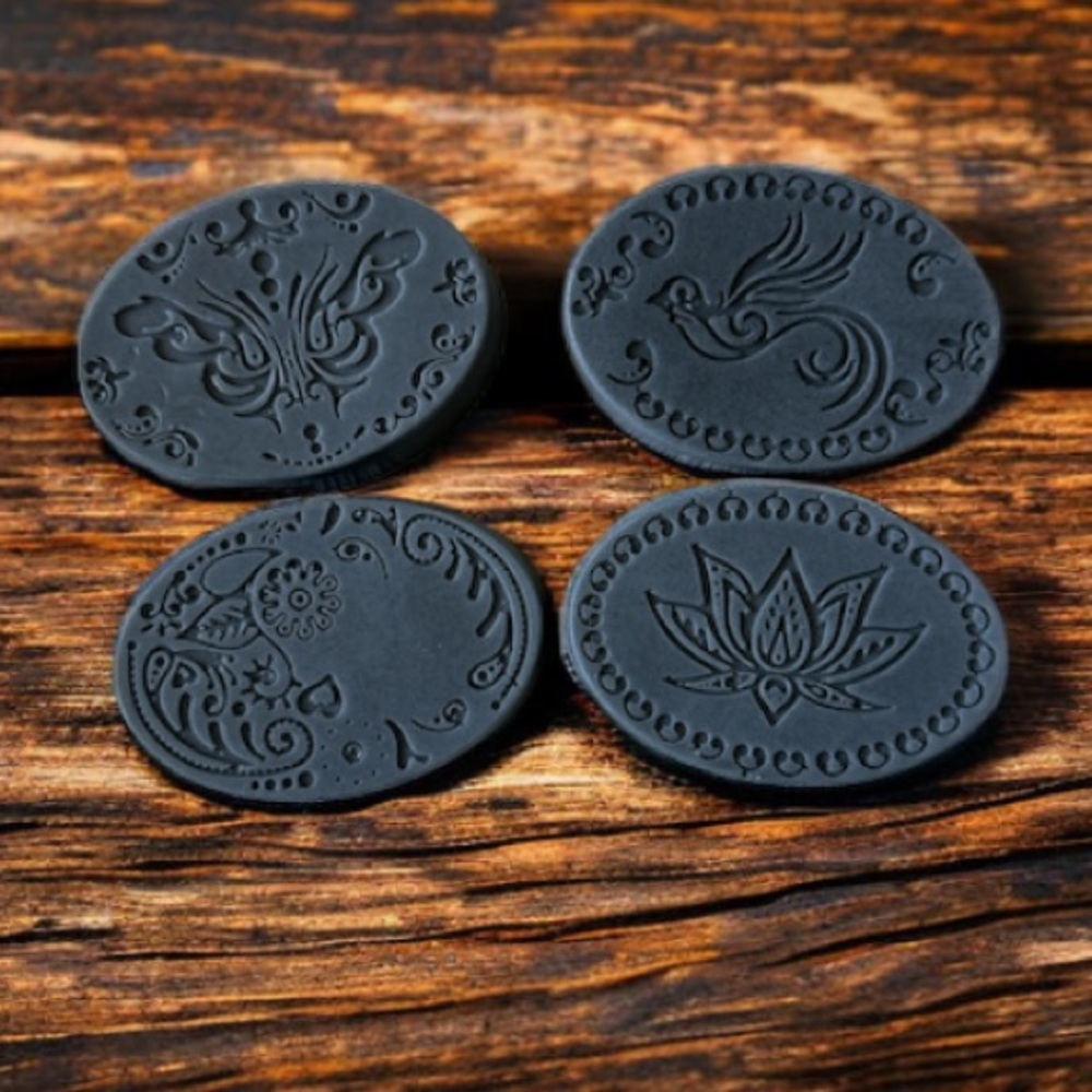 Hand Crafted Charcoal Oval Soap -Eucalyptus & Vanilla